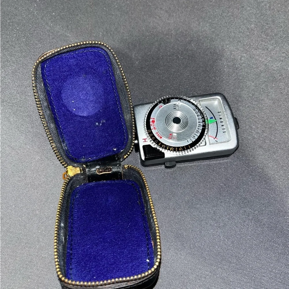 Sekonic Micro Leader Exposure Meter With Leather Case | Vintage Japan Untested